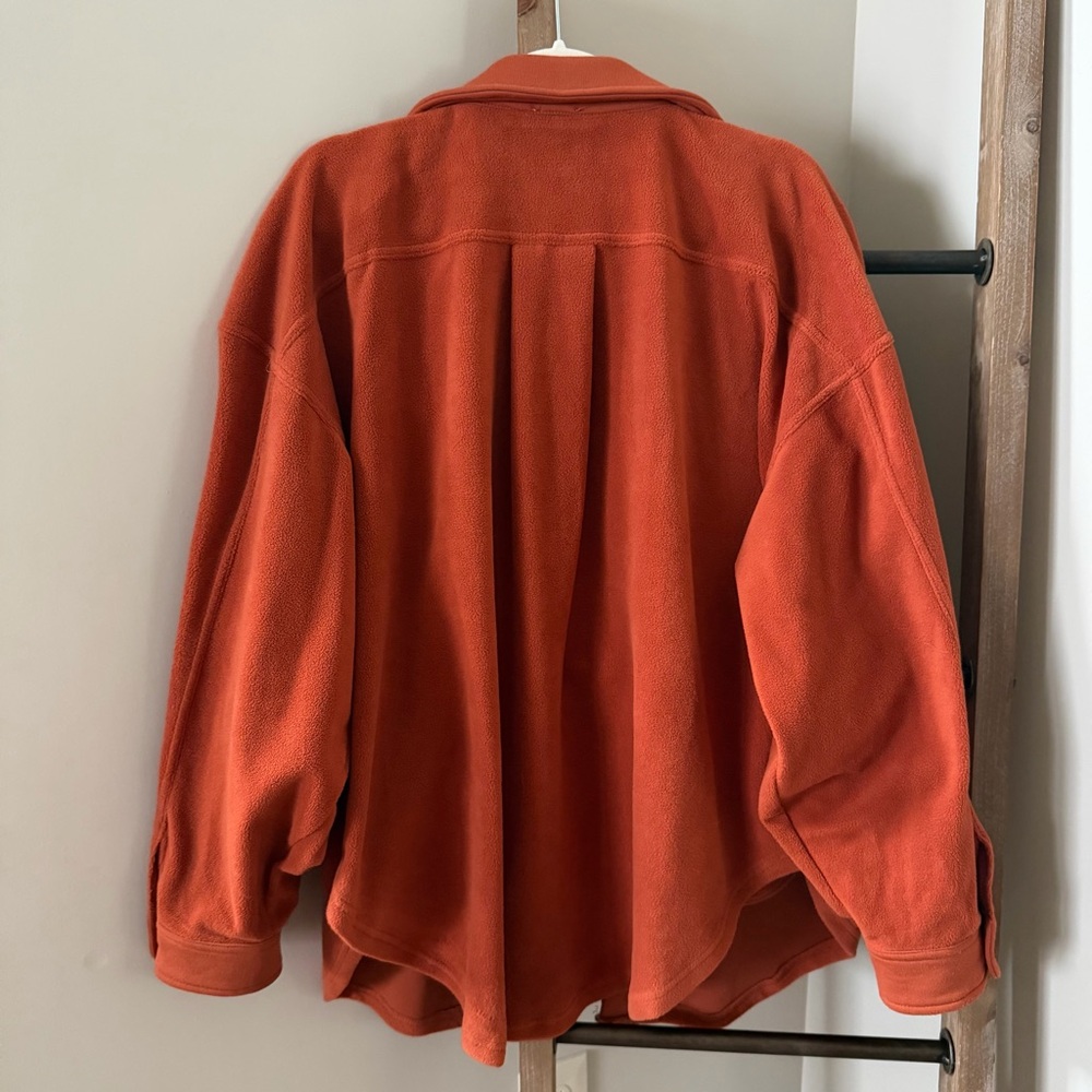 BiBi Rust Fleece Shacket Button Front Jacket - Si… - image 2
